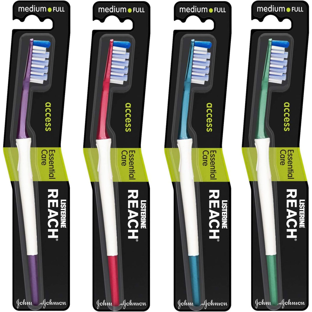 Reach Toothbrush, Access, Essential Care, Medium Compact, Assorted Colors, 1 piece - 2