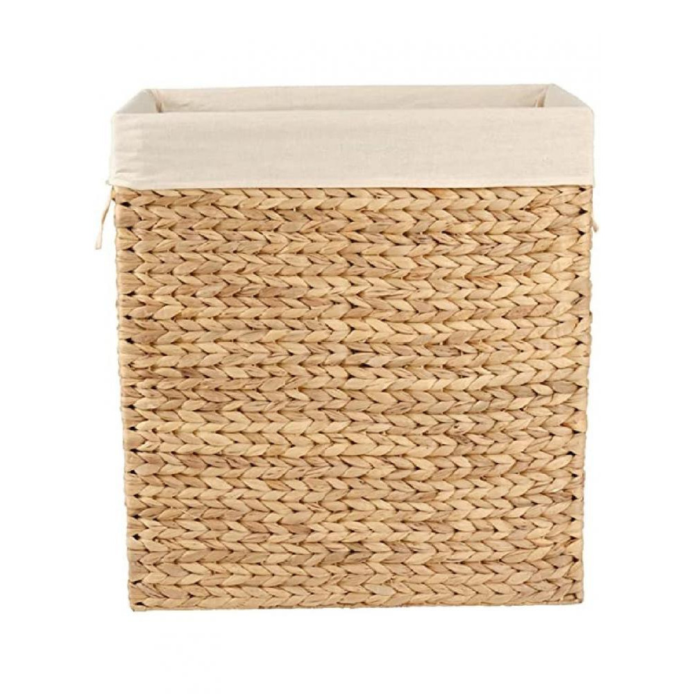 Homesmiths Rectangular Water Hyacinth Laundry Hamper 54.5 x 33 x 61 cm - 7