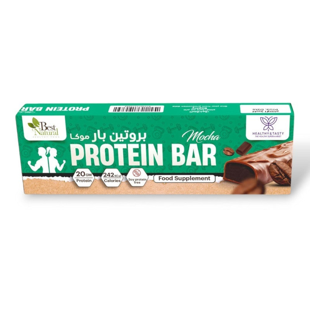 Протеиновый Батончик Healthy \& Tasty Mocha, Без Соевого БЕЛКА, Без ГМО, 70 г - 1