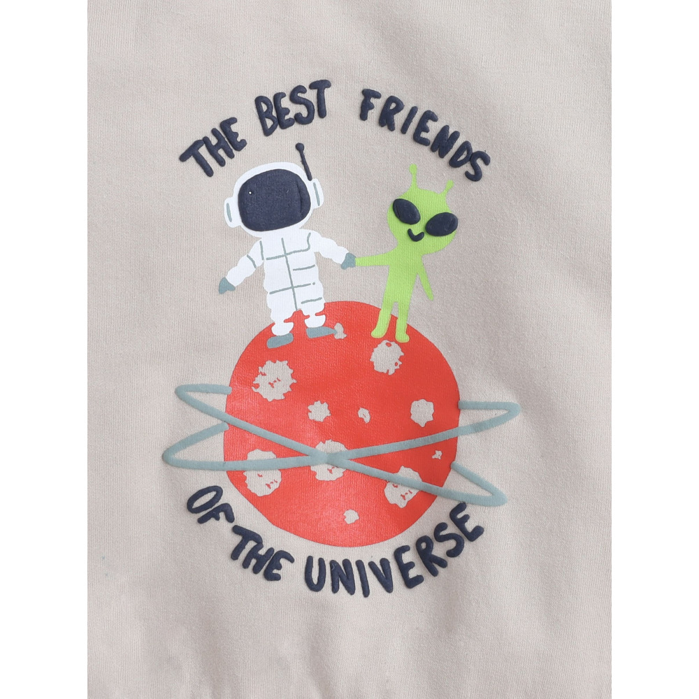 КОМПЛЕКТ ИЗ 2 Предметов: Толстовка с Принтом «ПАНДА» и Джоггеры для мальчиков (12–18 месяцев), бежево-оранжевый - 4