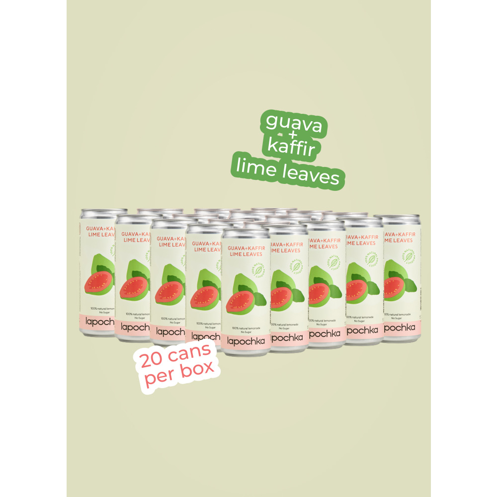 لابوتشكا ليمون طبيعي وجوافة وليمون كافير، 330 مل، 20 قطعة - 4