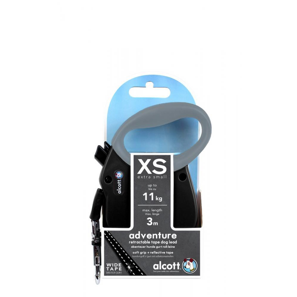 Alcott Adventure retractable leash - Black - XS - 1