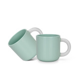 Fissman 2-Piece Mugs 360ml  Green New Bone China - 3 miniature
