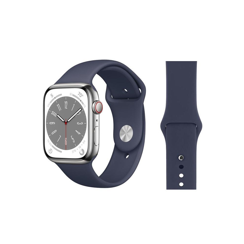 Perfii Solid Silicone Replacement Band for Apple Watch 49, 45, 44, 42 mm Series Ultra 8/7/6/5/4 SE - 1