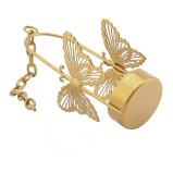Kyzzo Butterfly Hanging Tealight Candle Holder for Home Decor, Indoor and Outdoor Decoration, Diwali Gifting Item (Pack of 4 pcs, Gold) - 4 miniature