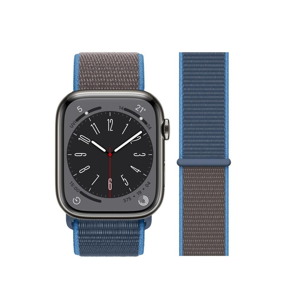 Perfii Nylon Loop Replacement Band for Apple Watch 49/45/44/42mm Series Ultra/8/7/6/SE/5/4/3 - 2