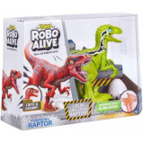 Robo Alive Rampaging Raptor (Green) by ZURU Dinosaur Toy with Realistic Dinosaur Movement That Bites and Chomps with Slime in Dino Egg, Robotic Pets f - 2 miniature