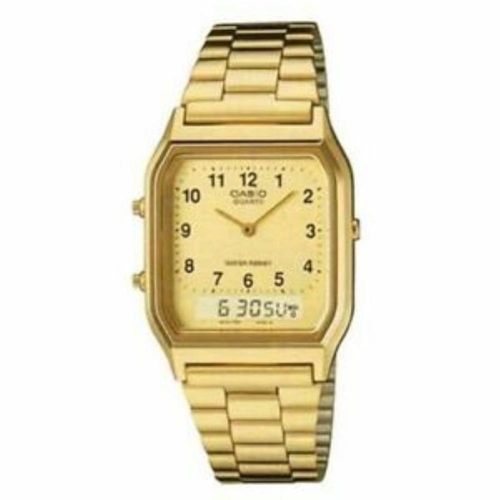 CASIO Men's Water Resistant Stainless Steel Analog + Digital Wrist Watch AQ-230GA-9BMQ - 2