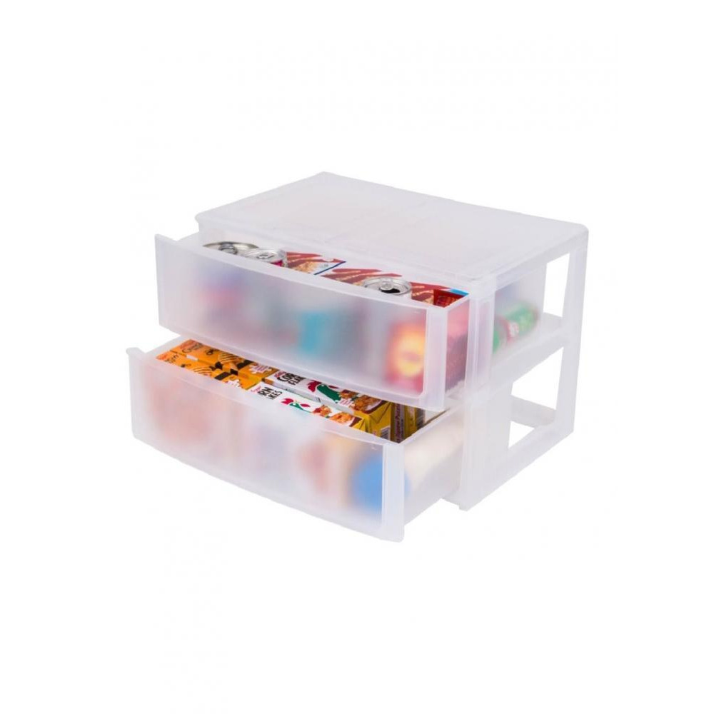 Большой Органайзер-Штабелер Pearl Life С 2 Ящиками, полупрозрачный - 1