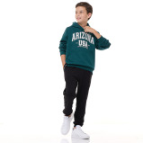 هودي للأولاد (9-10 سنوات) باللون الأخضر الداكن - 4 miniature