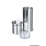 Wenko Cotton Pads Dispenser Firenze Stainless Steel Matte - 3 miniature