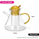 Fissman Tea Pot 950ml with Stainless Steel Filter Borosilicate Glass - 3 miniature