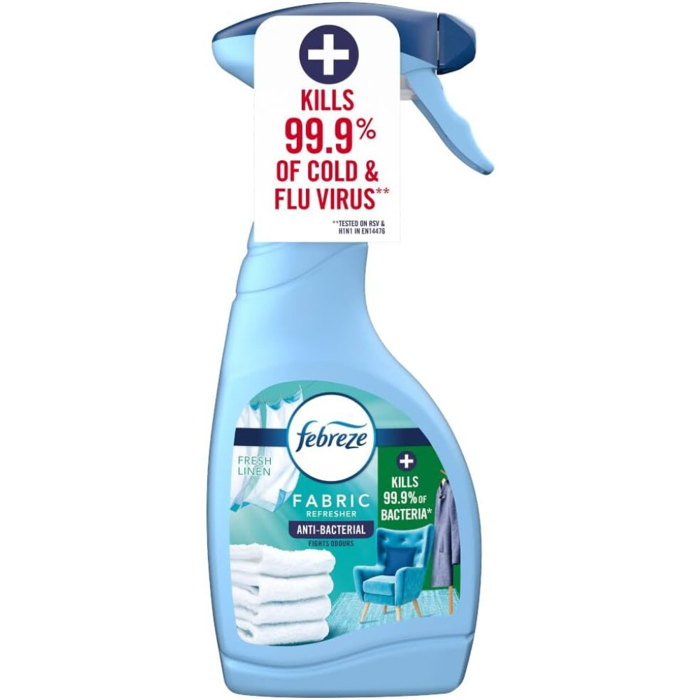FEBREZE, Антибактериальный Спрей-Освежитель Для ТКАНЕЙ, Свежесть Льна 500 мл - 1