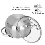 Fissman 8- Piece Cookware Set Gabriela with Glass Lids Stainless Steel - 5 miniature