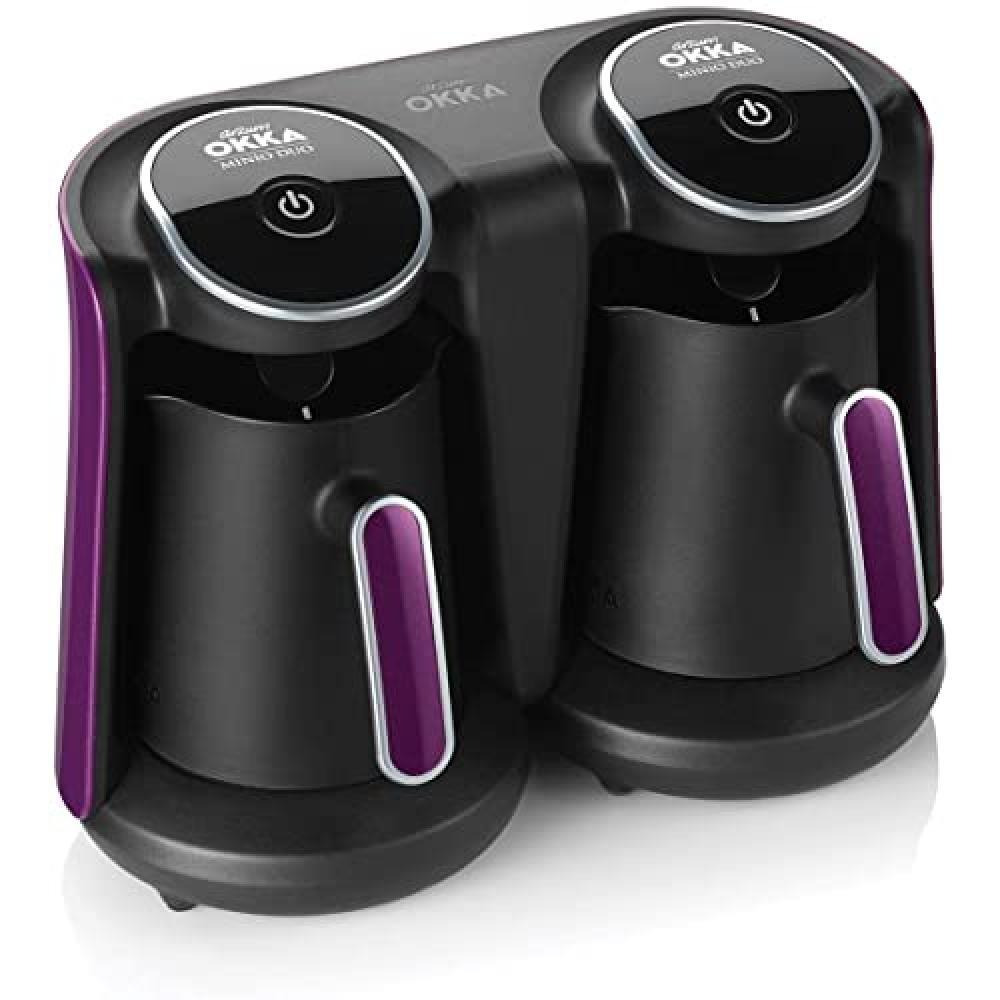 OK-006-MD ماكينة صنع القهوة التركية Arzum Okka Minio DUO "أرجواني" وأسود وأرجواني - 2