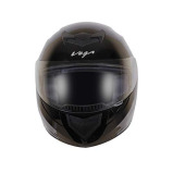 Vega Edge ISI Certified Full Face Gloss Finish Helmet for Men and Women with Clear Visor (Black, Size: L) - 3 miniature