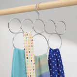 Inter Design Classico 8-Loop Scarf Holder, Chrome - 4 miniature