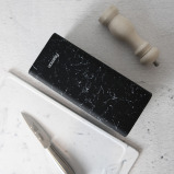 Fissman Kitchen Knife Organizer 10x10x22cm, Square Shaped, Black Marble (Plastic) - 3 miniature