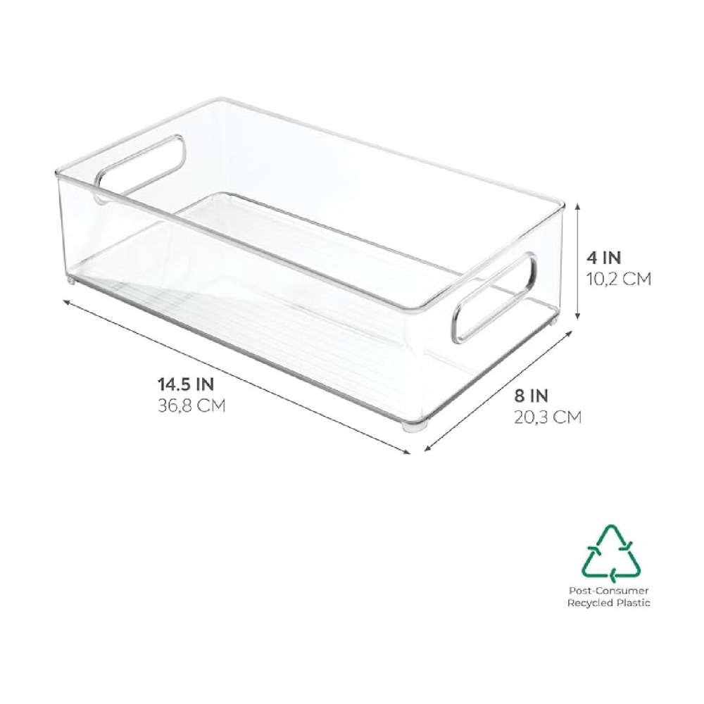 iDesign Fridge + Freeze Binz 8 x 4 Deep Bin Clear - 3