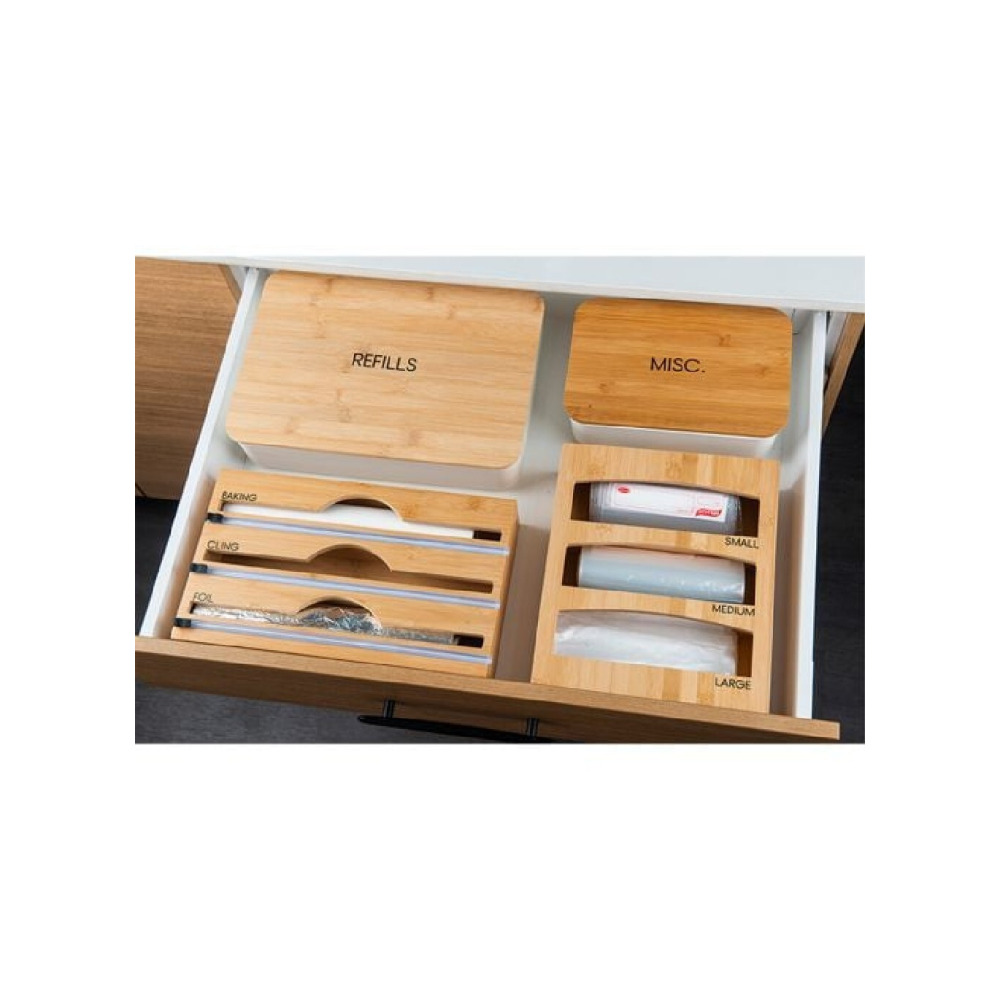 Little Storage Bamboo Sandwich Bag Organizer - 3