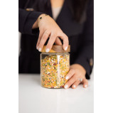 جرة زجاجية من خشب السنط سعة 1 لتر من شركة Little Storage Co - 3 miniature