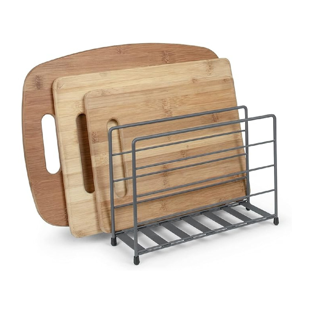 Spectrum Cabinet Bakeware and Cutting Board Organizer Grey - 3