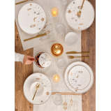 Rosa Farha Turkish Coffee Set 6pcs (Tray \& Coffee Pot\/ Lid \& Coffee Cup x 2 \& Plate x 2) - 3 miniature