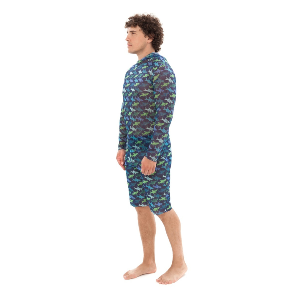 Men's T-shirt Sharks with hood (XL) - 3
