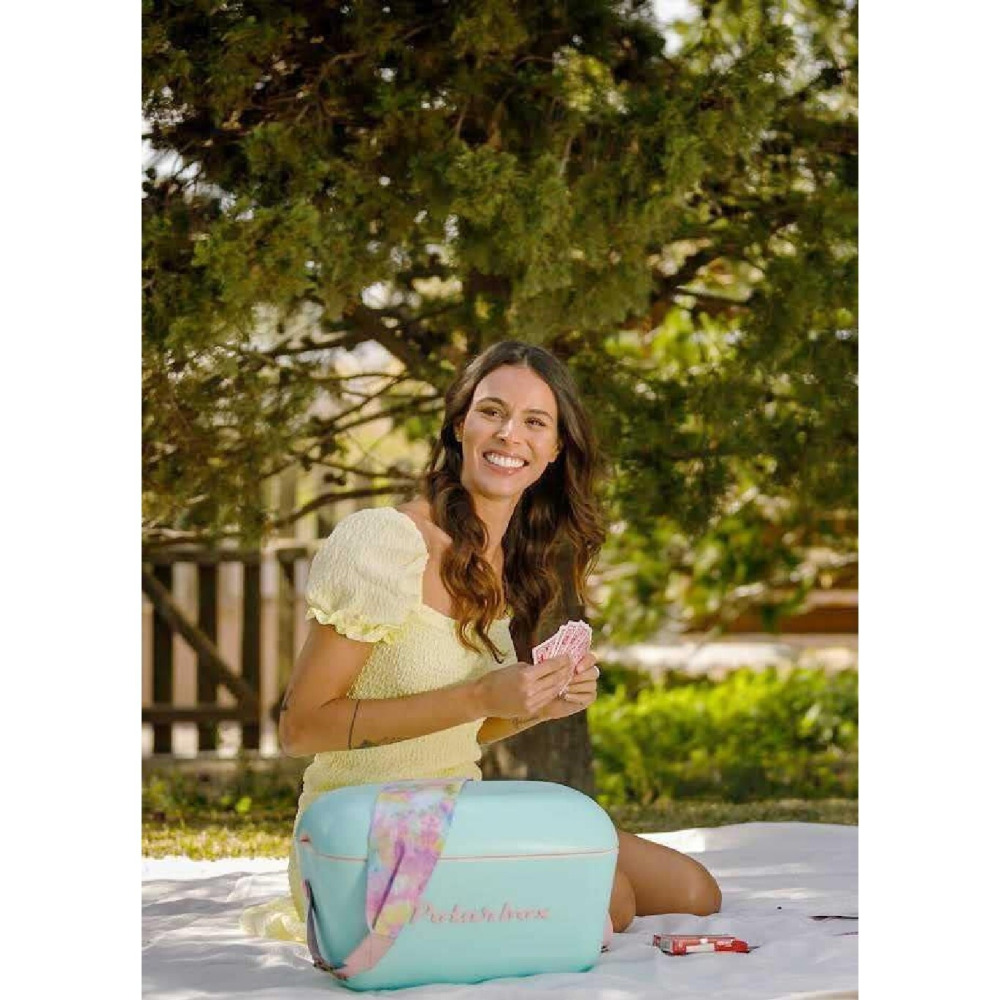 صندوق تبريد بولار بوكس كلاسيك مع حزام جلدي، سماوي \& بيبي روز - 3