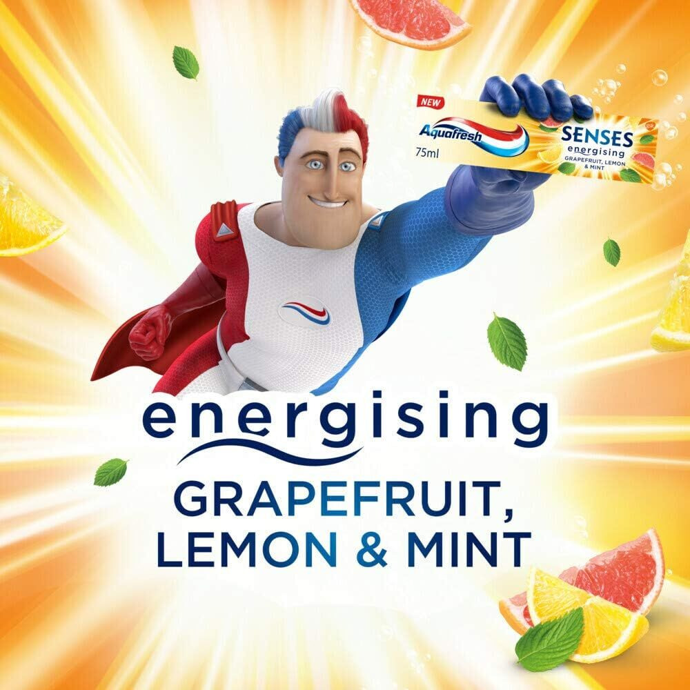 Aquafresh - Senses Toothpaste Grapefruit Lemon & Mint - 75 ml - 3