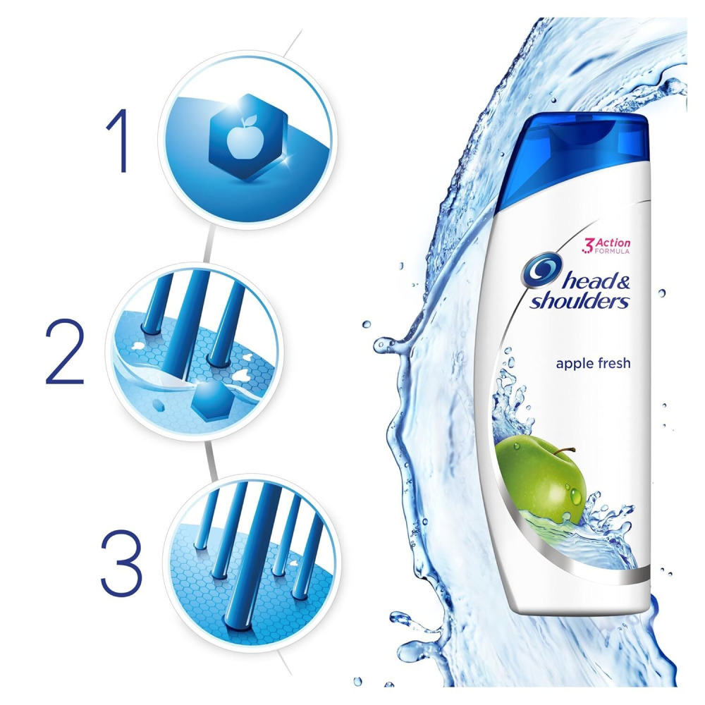 Head & Shoulders Apple Fresh Anti-Dandruff Shampoo, 500 ml - 3