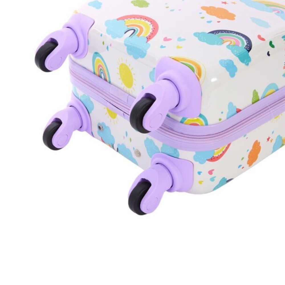 Travelers Club Kids Luggage With 360° 4 Wheel Spinner - Rainbow - 3