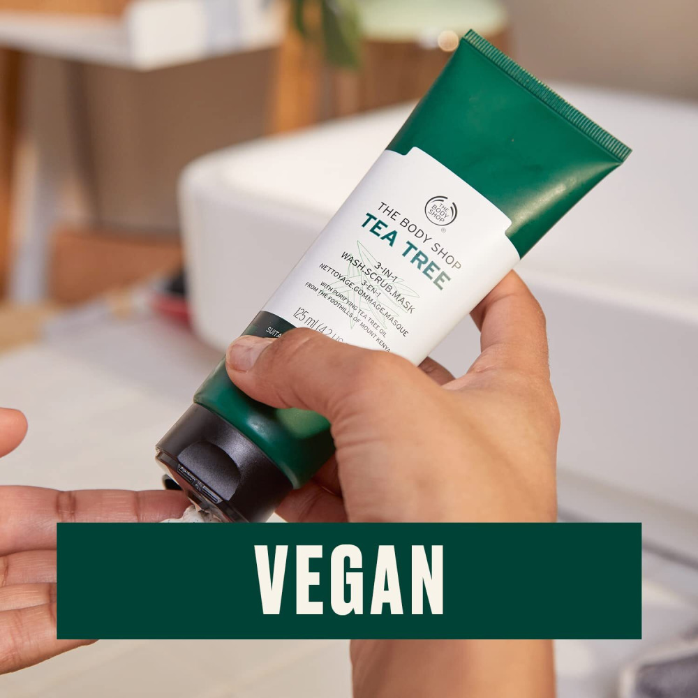 The Body Shop Tea Tree 3-in-1 Wash, Scrub, Mask, 125ml - 3