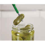 Joseph Joseph 2-Piece Scoop and Pick Jar Spoon and Fork, for olives in jars - Green - 3 miniature