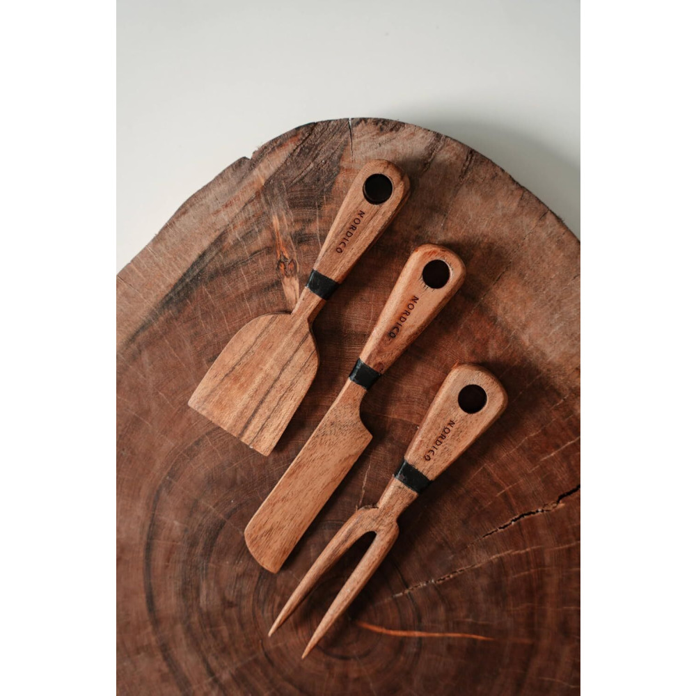Nordico Wooden Cheese Board Set, Irregular shape - 3
