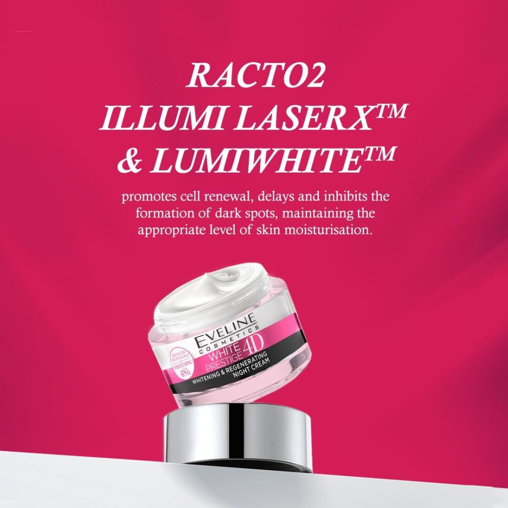 كريم التبييض الليلي المكثف وايت بريستيج 4D من ايفلين كوزماتيكس، 50 مل - 3