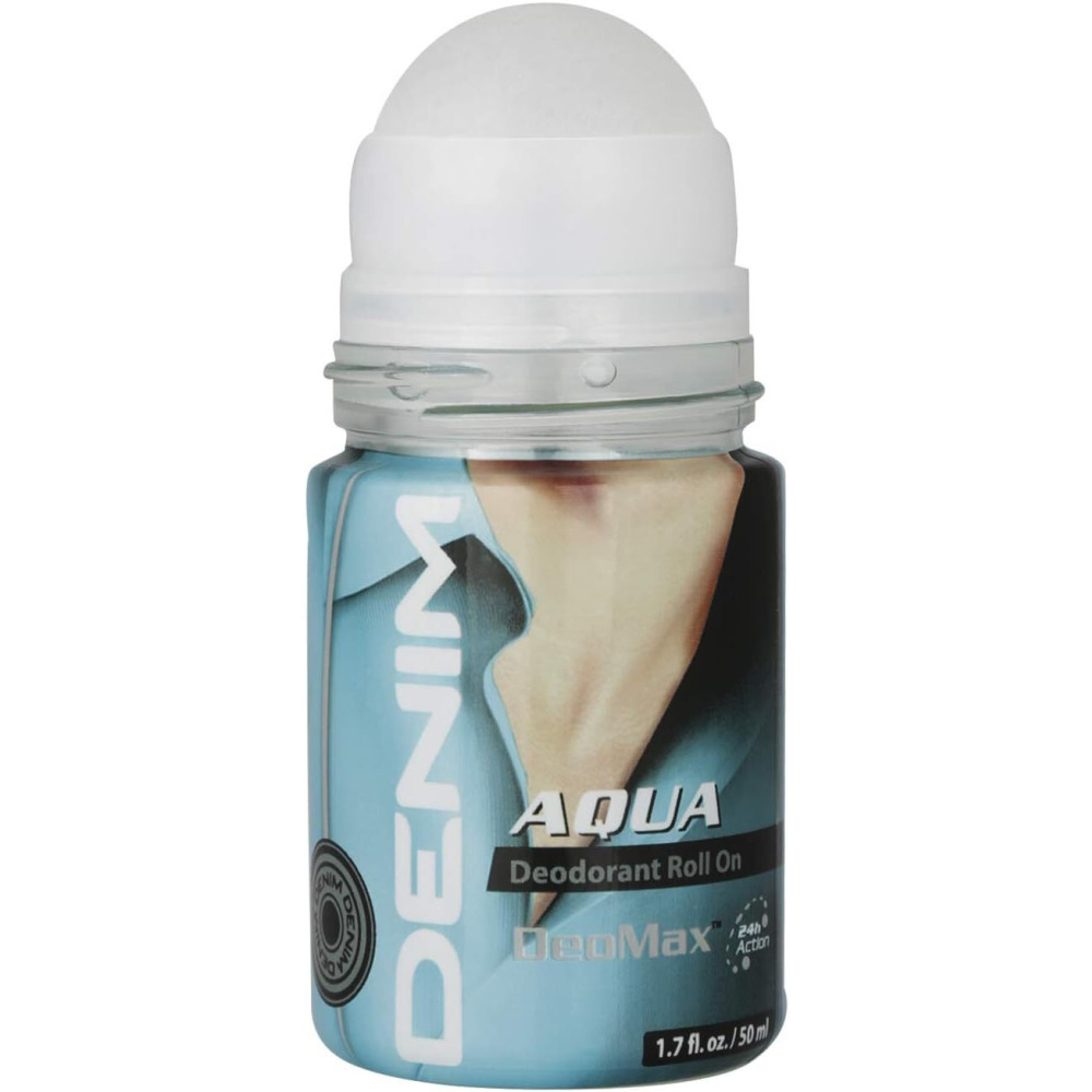 Deodorant Denim DeoMax Aqua Roll On For Men, 50ML - 3