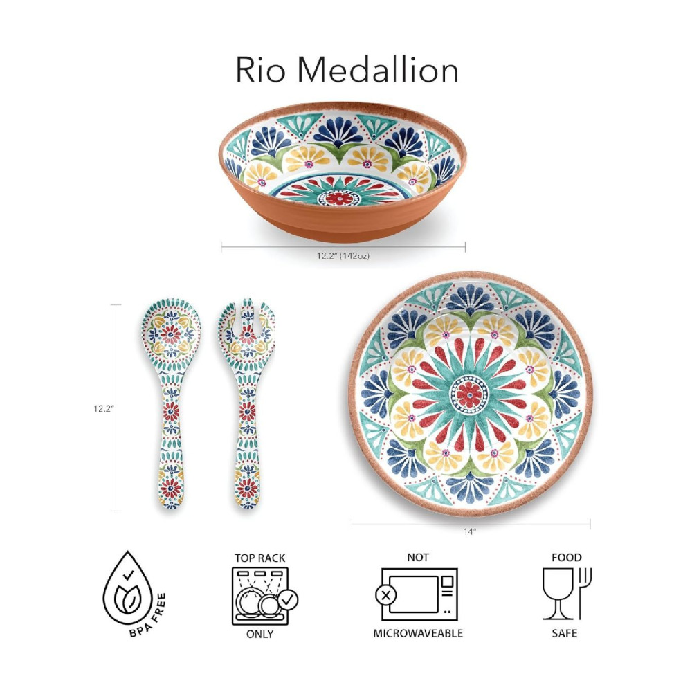 TarHong Rio Medallion Round Platter 14 inch - 5