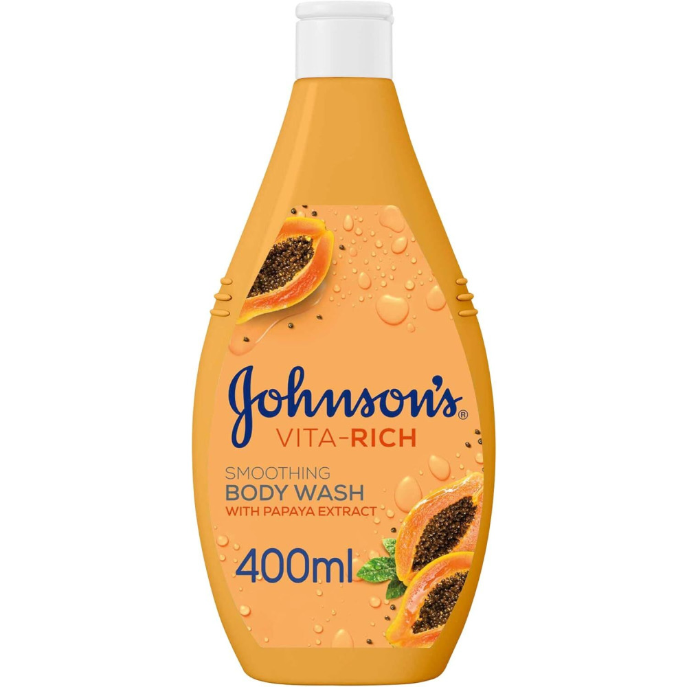 Johnson's Body Wash - Vita-Rich, Smoothing Papaya, 400ml - 1