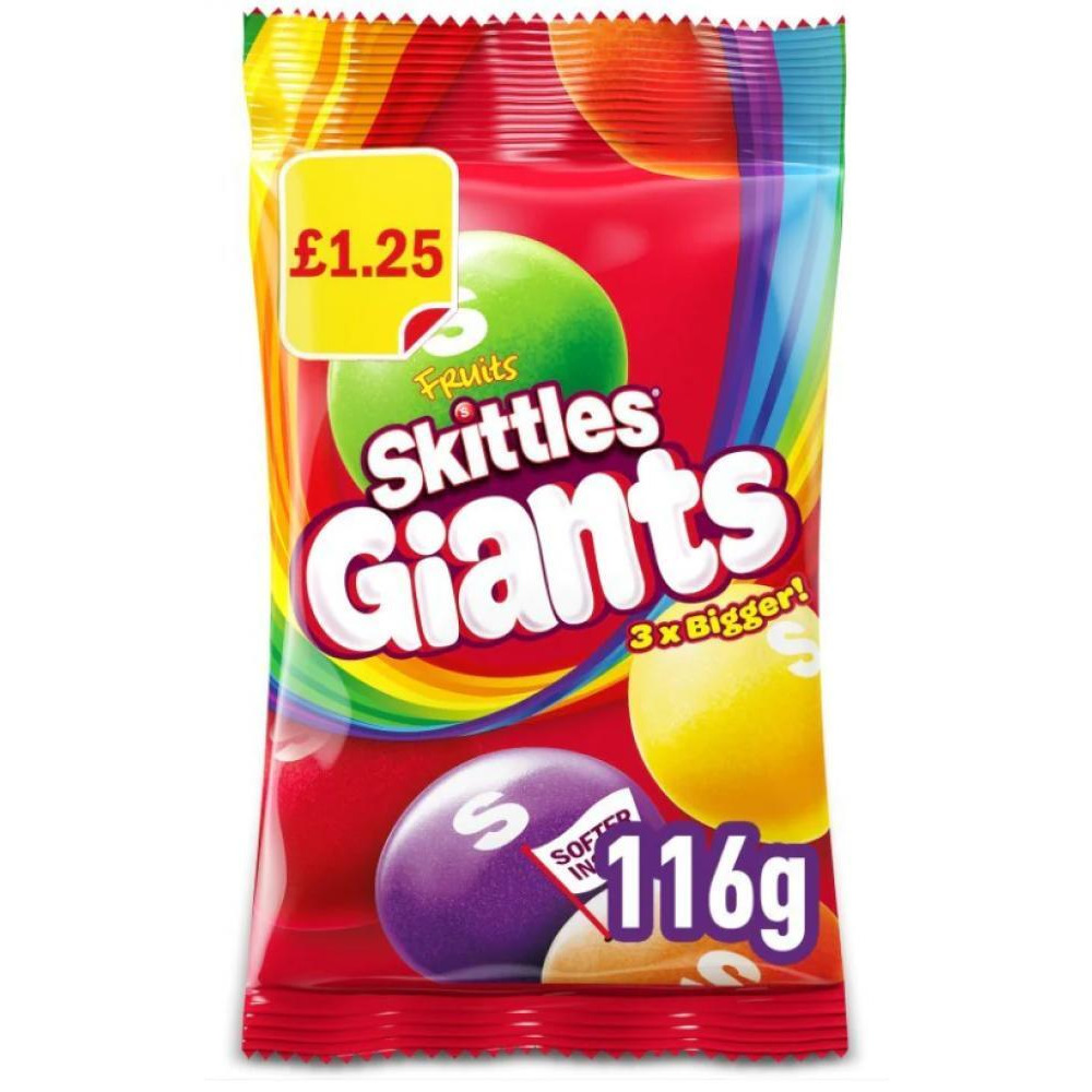Конфеты Skittles Giants Фруктовые 116Г - 1