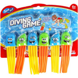 Diving Speedy Squid Toys, 6pcs - 3 miniature