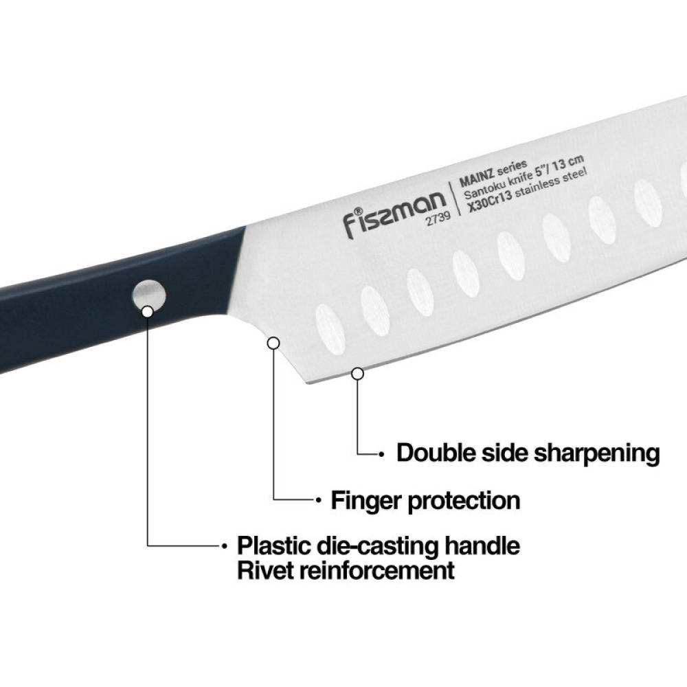 Fissman 5" Santoku Knife MAINZ (X30Cr13 steel) - 2