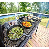 Lodge Pre Seasoned Square Grill Pan Cast Iron Handle 10.5 Inch - 5 miniature