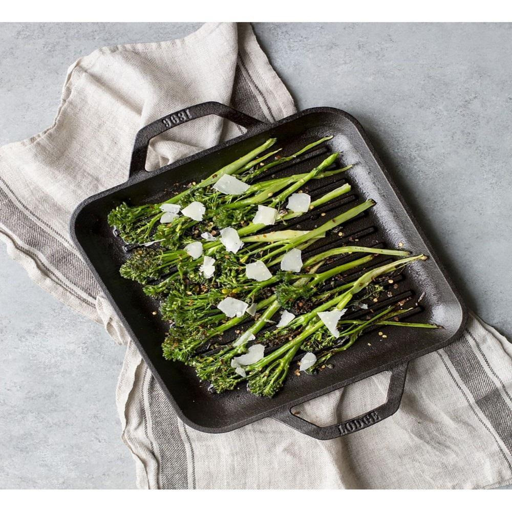 Lodge Chef Style Square Grill Pan Cast Iron 11 inch - 4