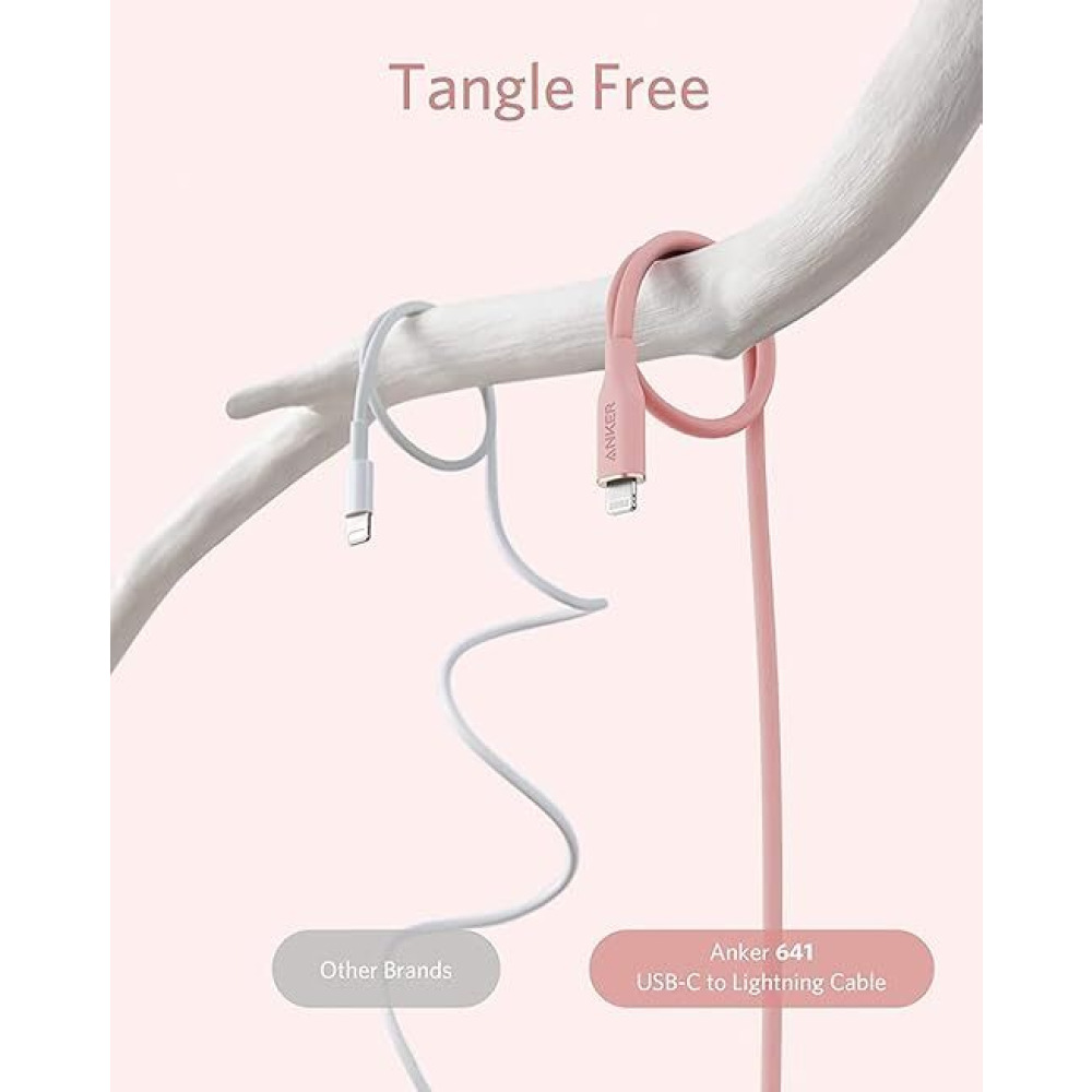 Anker, PowerLine III Flow USB-C to Lightning Cable, 0.9 m, Pink - 3