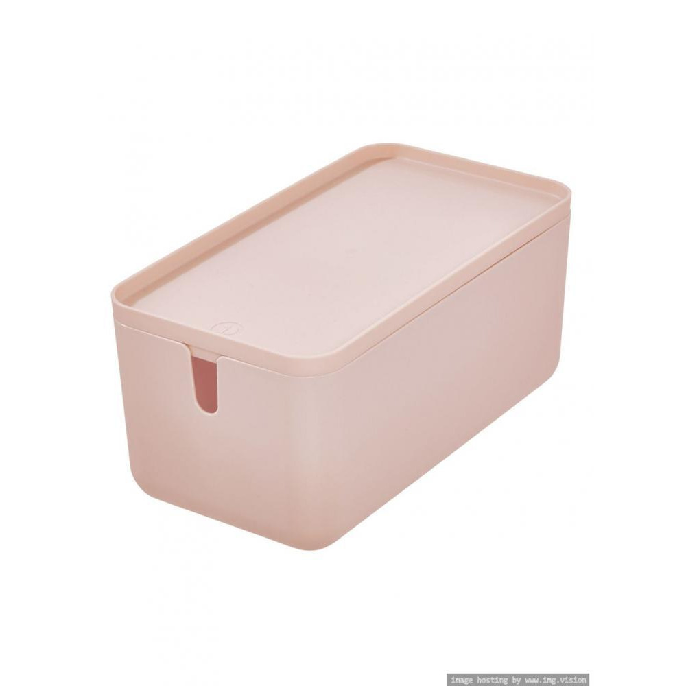 Interdesign Cade Lidded Storage Bin Blush Pink - 5