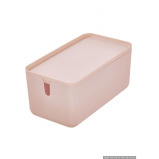 Interdesign Cade Lidded Storage Bin Blush Pink - 5 miniature