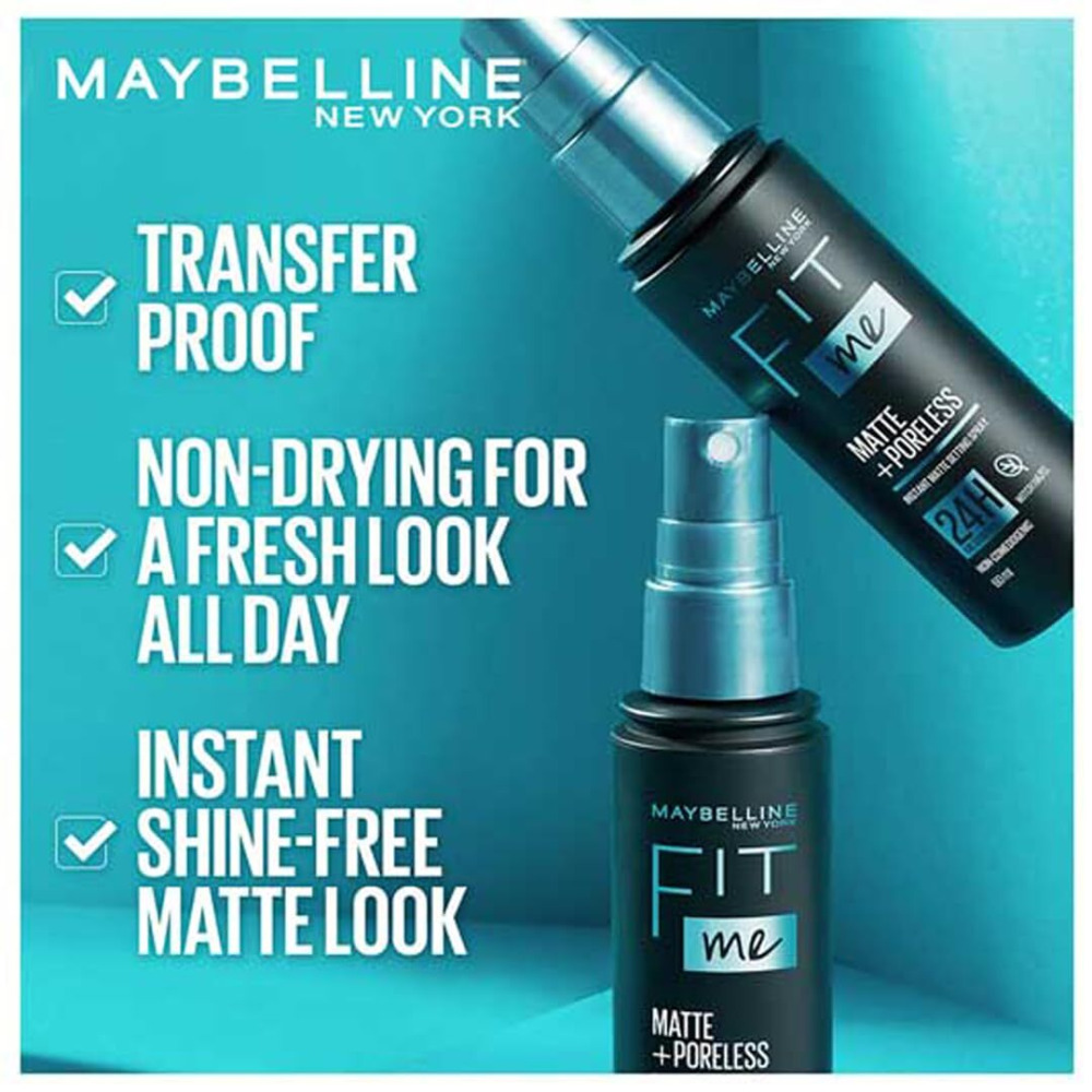 Maybelline New York Fit Me Matte + Poreless Setting Spray, 60 ml - 4