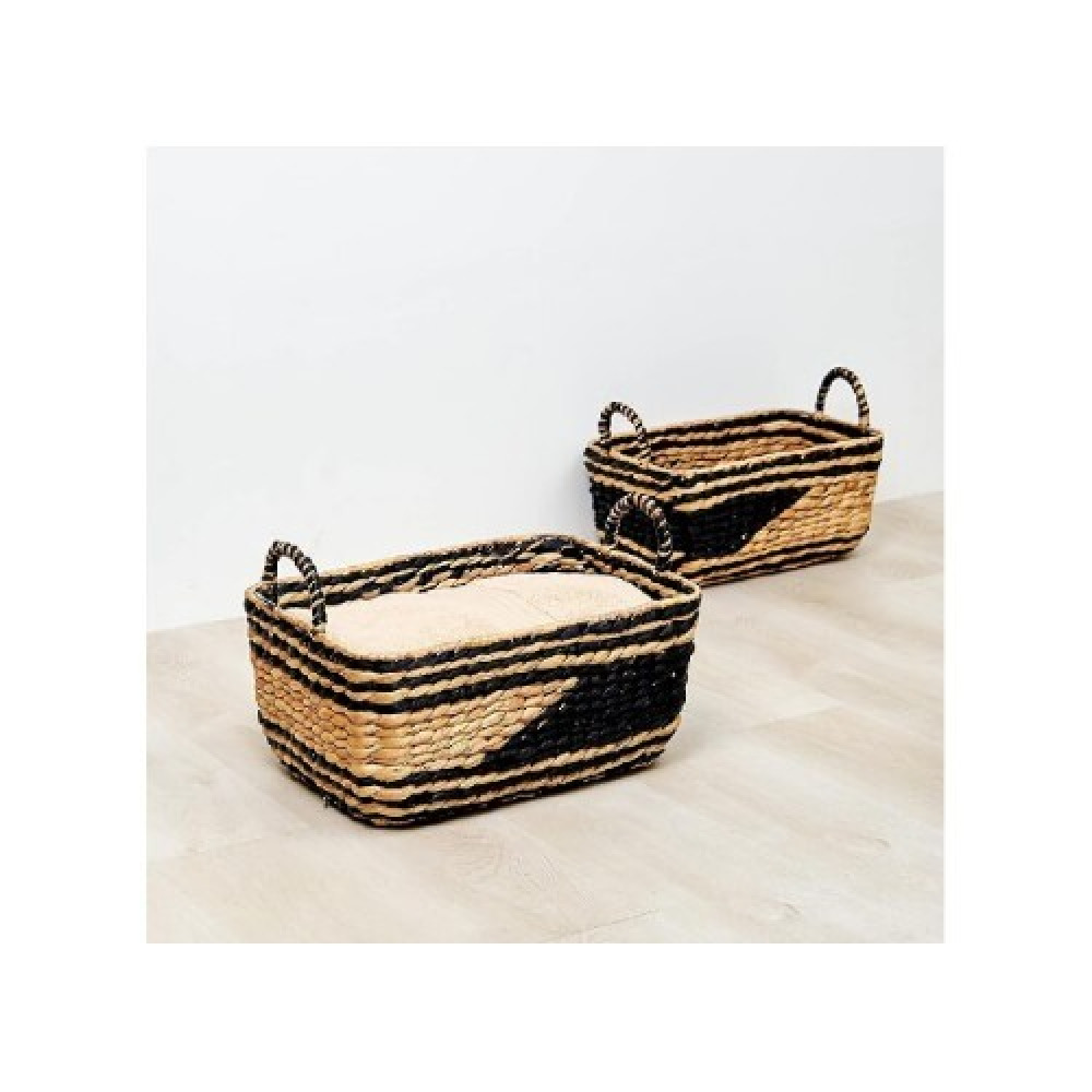 Homesmiths Large Water Hyacinth Storage Basket L44 x W30 x H20 cm - 5