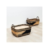 Homesmiths Large Water Hyacinth Storage Basket L44 x W30 x H20 cm - 5 miniature